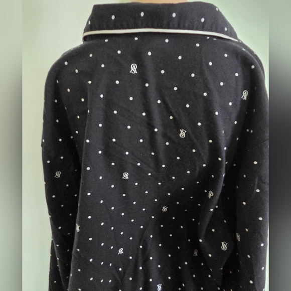 Victoria's Secret Womens Black White Pajama Set Size Large PJ Set - Picture 10 of 11